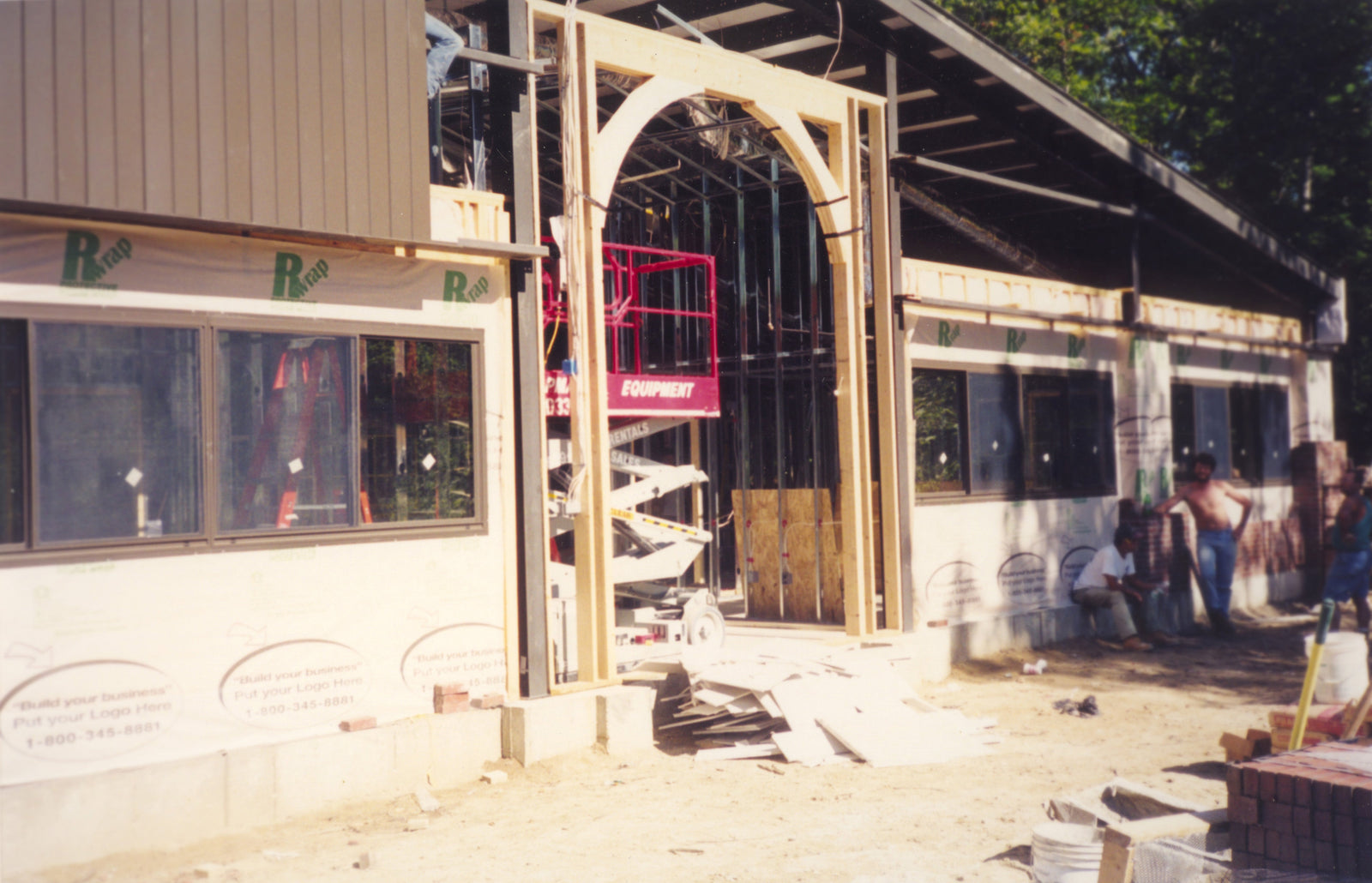 A building under construction.