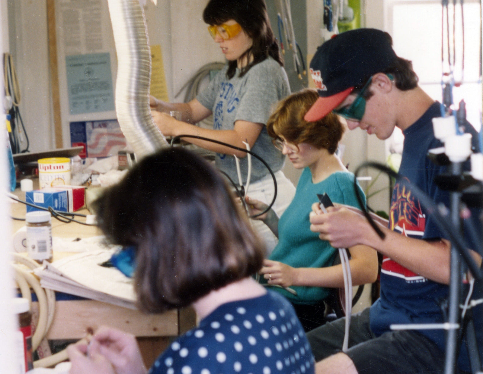 A group of people working on a project.