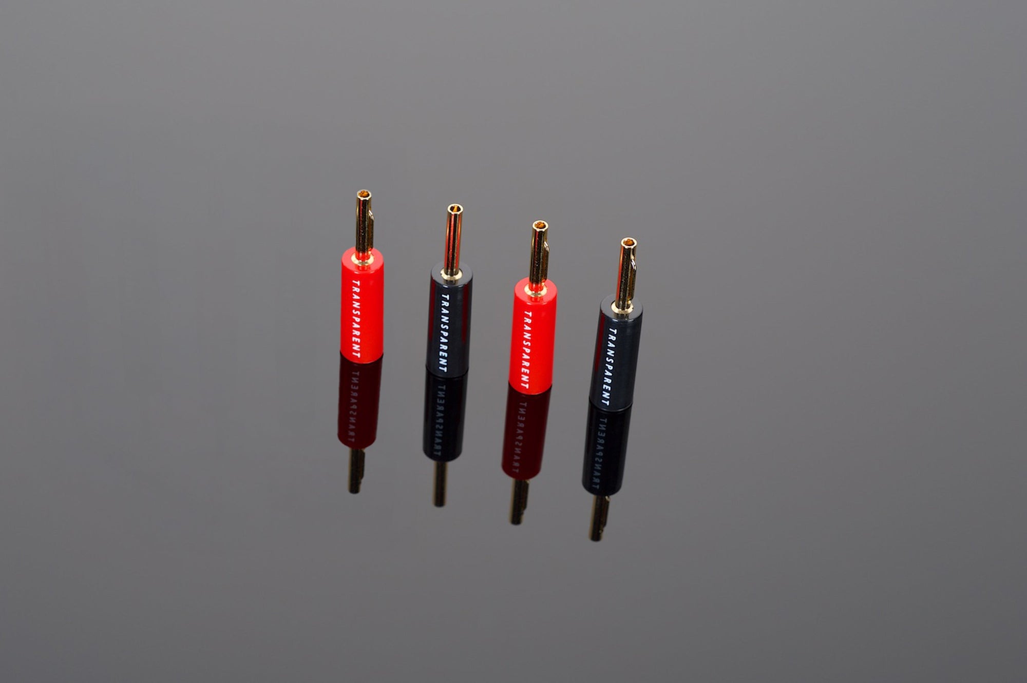 Transparent Audio Crimp Banana Connectors